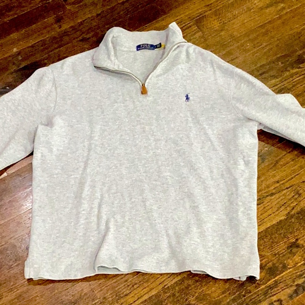 Grey Polo Ralph Lauren men’s half zip sweater
